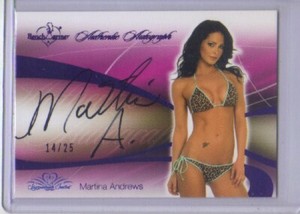 2008 Benchwarmer Signature Series  Purple Martina Andrews  Autograph 14/25