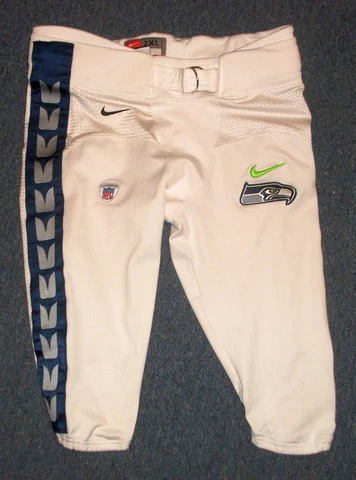 NIKE Seattle Seahawks Uniform Pants Authentic White Padded Embroidered Size 2XL Cover