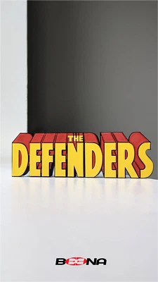 Marvel's THE DEFENDERS logo display (Bronze Age) Beena Studio