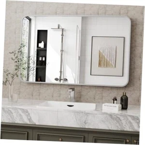 Silver Mirror Bathroom,30x48 Rectangle Mirrors,48 inch 30''Lx48''W Silver-r - Picture 1 of 6