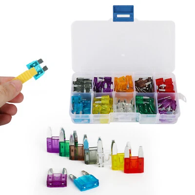 120x Mini Juego de Fusibles de Hoja 2A 3A 5A 7.5A 10A 15A 20A 25A 30A 35A Kit de Fusibles Auto Coche Foto 1 de 4