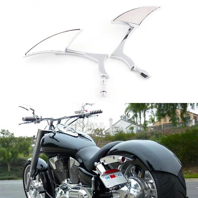 Espejos retrovisores cromados para motocicleta 8 mm 10 mm aptos para Honda Fury VT13CX VT1300CX Foto 1 de 4