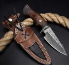 Custom Handmade Hunting Bushcraft Knife Forged Damascus Steel Survival EDC 10”