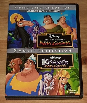 The Emperor's New Groove + Kronk's New Groove (Blu-Ray + DVD, 3-Disc Set) Disney - Image 1 of 4