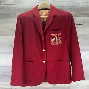 Blazer rosso da donna vintage UNC Greensboro di Robert Rollins - Foto 1 di 11