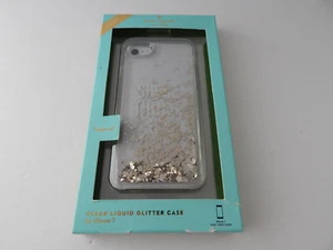 Kate Spade Clear Liquid Glitter Case For iPhone SE iPhone 8/7/6S/6 Clear/Gold - Picture 1 of 17