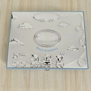 Blue Baby Keepsakes Box Shudehill Giftware Silver Top Memory - Picture 1 of 12
