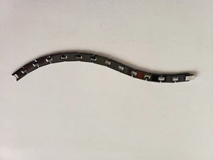 "Brazalete de eslabón elegante de cerámica de dos tonos de tungsteno y negro de 8,5" - Imagen 1 de 5