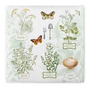 Serviette Fresh Herbs aus Linclass® Airlaid 40 x 40 cm, 12 Stück - Natur Kräuter - Bild 1 von 5