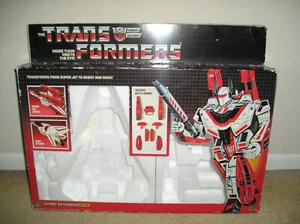 ORIGINAL VINTAGE 1984 TRANSFORMERS G1 AUTOBOT JETFIRE BOX + 2 STYROFOAM INSERTS - Picture 1 of 15