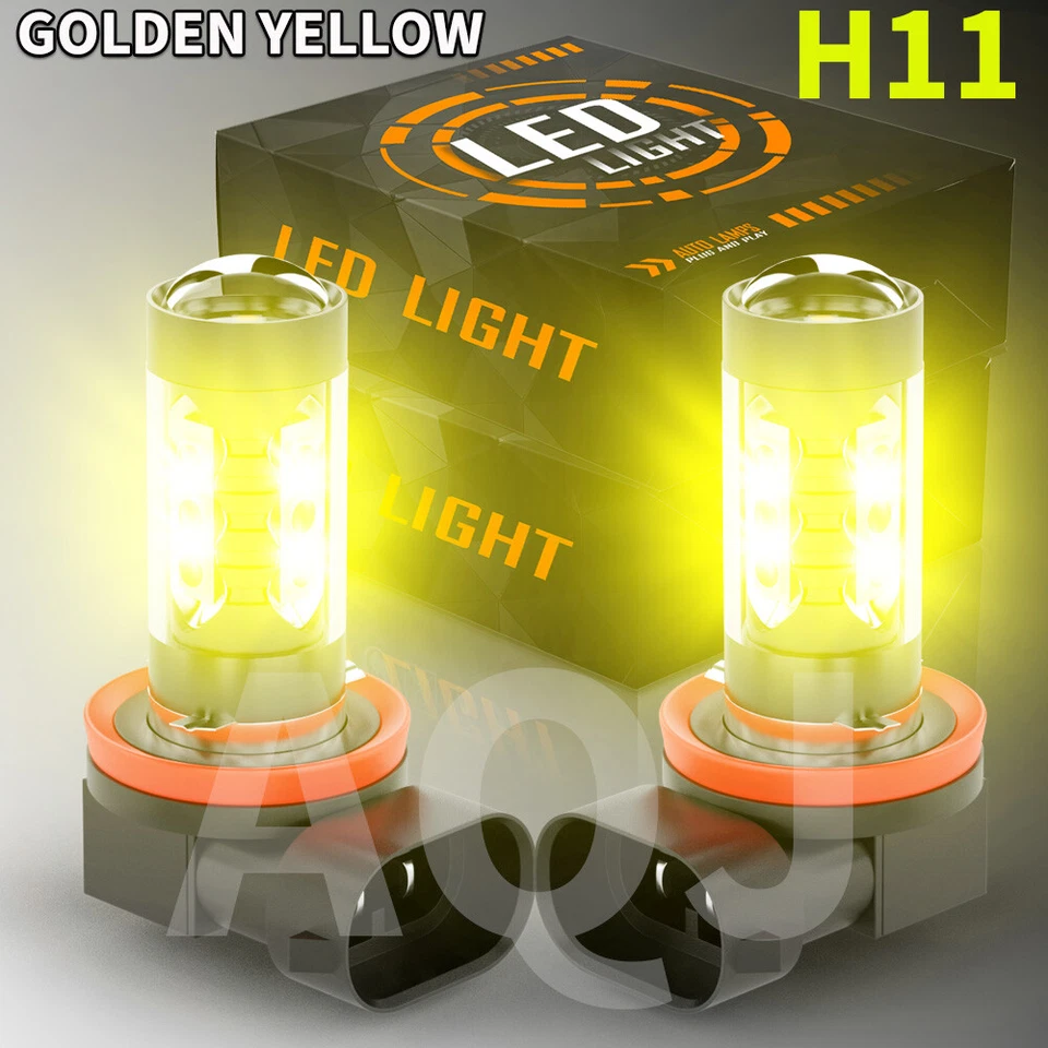 For Honda Pilot 2006-2018 - 2pc H11 3000K YELLOW LED Fog Driving Light Bulbs Kit Foto 1 de 4