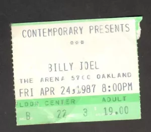 BILLY JOEL CONCERT TICKET STUB APRIL 24 1987 THE ARENA ST. LOUIS MO - Picture 1 of 2