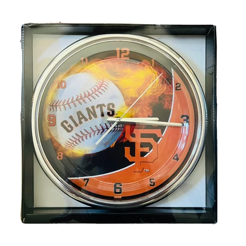 [NEW, RARE] San Francisco Giants MLB  12” Chrome Clock Cover