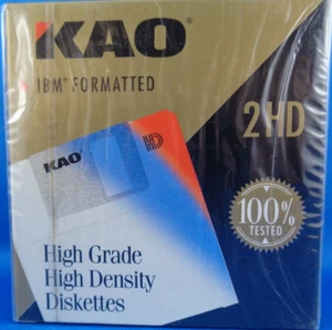 3,5" FLOPPY MF2HD KAO (IBM FORMATTED) -- 10 STÜCK - Picture 1 of 3
