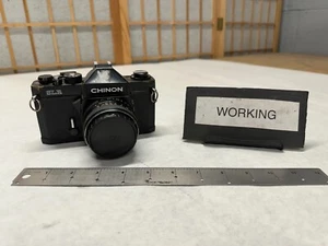 CHINON CS 35mm SLR CAMERA WITH EXYRA LENS Broken JAPAN WORKING - Picture 1 of 9