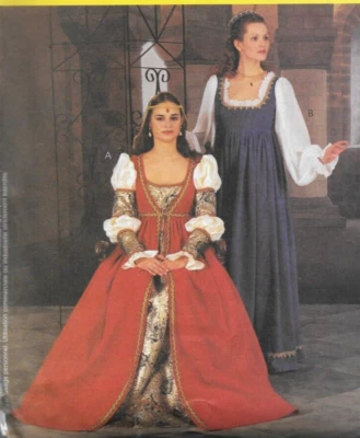 McCall 2806 Costume Renaissance Medieval Dress Hat Veil Queen S 8-12 Misses UCFF - Image 1 of 4