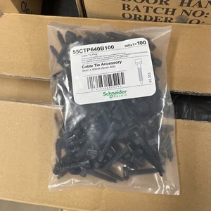 Kabelbinder schwarz Mauerwerk Halterungen 40 mm Länge Befestigungen Wandstecker Boden Tasche 100 Stück - Bild 1 von 2