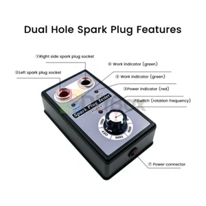 Car Ignition Spark Plug Tester Dual Hole Ignition Coil Tester Analyzer AC100-240 - Picture 1 of 14
