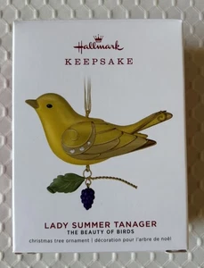 2019 Hallmark Limited Edition LADY SUMMER TANAGER Beauty Of Birds Ornament - Bild 1 von 1
