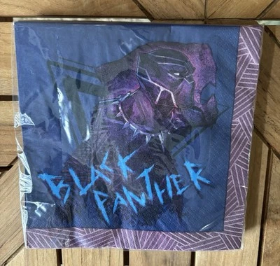 Nuevo en Paquete Servilletas Black Panther Wakanda Forever Fiesta de Cumpleaños Almuerzo (16ct) Foto 1 de 4