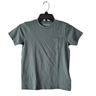 NWT Crewcuts Jersey Pocket Tee Short Sleeve T-Shirt Pale Spinach Boys Size 6-7 - Image 1 of 4