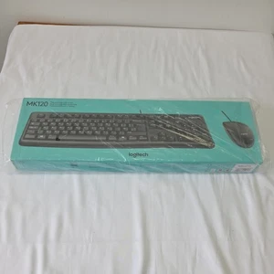 Logitech MK120 Wired Keyboard & Optical Mouse Combo Set  New - Picture 1 of 3
