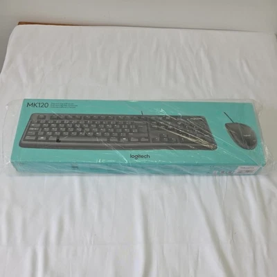 Logitech MK120 Wired Keyboard & Optical Mouse Combo Set  New - Image 1 of 3