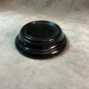 Base piedistallo ametista nera vetro artistico Fenton vintage anni '20 #1 - Foto 1 di 3