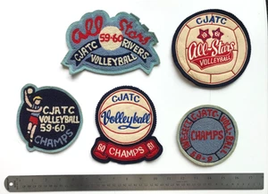 Lot of 5 Embroidery Patches - Vintage Volleyball - Imagen 1 de 6