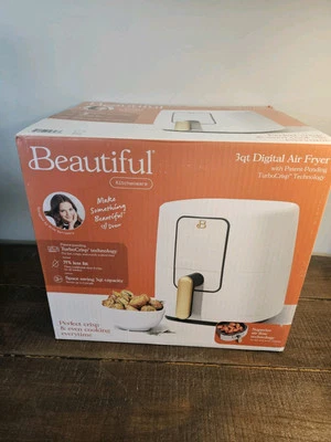 Beautiful 3 Qt Air Fryer with TurboCrisp Technology, White Icing  - Image 1 of 2