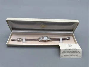 Reloj pulsera de mariposa de cristal 925 de plata de ley de diseñador Lenox en caja - Imagen 1 de 12