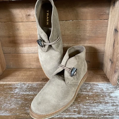 Trask Suede Leather Boots Shoes Sandy Brown Style 36-1602 Size 10M Unworn Womens - image 1 of 4