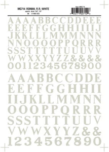 Woodland Scenics Large Roman Letters White Dry Transfer Decals MG714 - Picture 1 of 1
