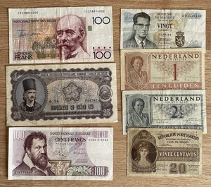 IBERMONEDA| Holanda, Bélgica... 7 billetes 1949-1994 MBC - Picture 1 of 2