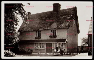 WORLINGWORTH Suffolk School House techo de paja RP postal Clarke's - Imagen 1 de 2