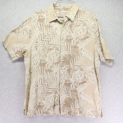 Camisa Margaritaville Para Hombre Grande Seda/Lino Palma Hawaiana Abotonada Manga Corta Foto 1 de 4