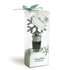 Snowflake Wine Bottle Stoppers Winter Wedding Favors - Picture 1 of 2