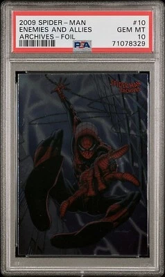 Spider-Man Archives Foil 2009 #10 Enemigos y aliados PSA 10 💎 🔥RARO🔥 Foto 1 de 2