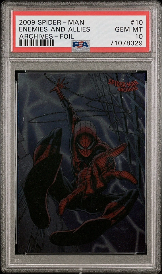 2009 Spider-Man Archives Foil #10 Enemies And Allies PSA 10 💎 🔥RARE🔥 - Image 1 of 2