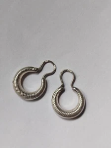 Vintage USSR Kalachi Earrings 875 Sterling Silver Star Mark Weight 5 gr Jewelry - Picture 1 of 2