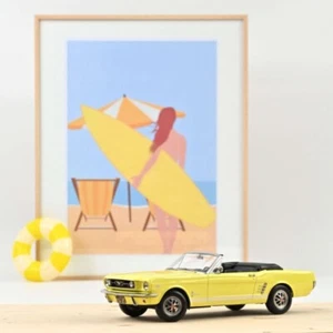 Norev 182811 FORD MUSTANG CABRIO 1966 GIALLO 1:18 MODELLINO AUTO EDIZIONE LIMITATA 1/2 - Foto 1 di 2