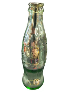 Coca Cola Charlotte NC Chrome Glass Bottle - Picture 1 of 4