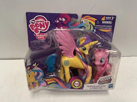 My Little Pony Princess Gold Lily & Pinkie Pie Crystal Empire New Damaged Box Cover