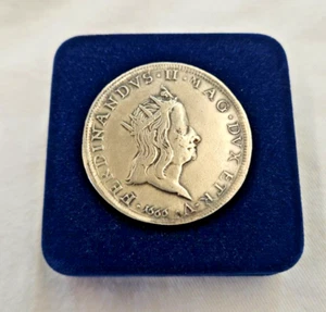 Italian States Livorno 1666 1 Tollero Ferdinand II Medici Silver Coin - Picture 1 of 2