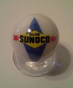 Very Nice Blue Sunoco Gasoline White Glass Marbles - Picture 1 of 1
