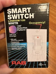 Smart Switch Occupancy Sensor  LOS800W/120 White Wall mt. Rab - Picture 1 of 2