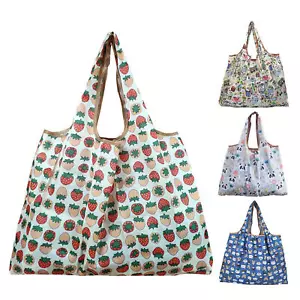 Reusable Grocery Bags 50lbs Folding Produce Bags Washable Shopping Tote Bag - Picture 1 of 16
