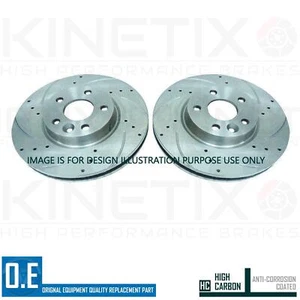 PARA VW BEETLE CADDY GOLF JETTA DISCOS DE FRENO DELANTEROS RANURADOS PERFORADOS PAR 288mm - Imagen 1 de 1