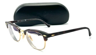 NEW RAY BAN RB 5154 2372 BROWN GOLD AUTHENTIC EYEGLASSES 49-21 140 W/CASE - Image 1 of 4