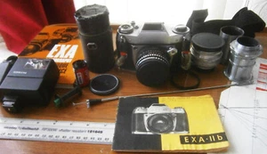 Vintage EXA 11b Camera by Ihagee Dresden, 3 lenses, extensions, full kit - Picture 1 of 24